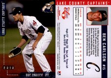 Ben Carlson 2010 Grandstand Lake County Captains #NNO Card *AutographDen*