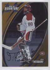 2002-03 ITG Be A Player Signature Series Gold Signatures Jose Theodore #065 Auto