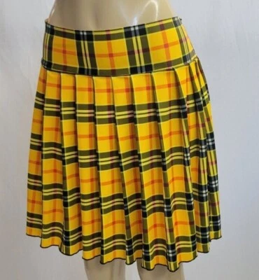 FALDA LARGA SPANDEX PLISADA A CUADROS (MIEL) Foto 1 de 4