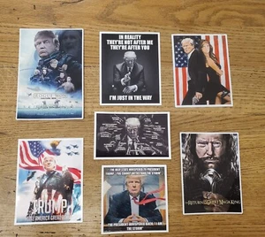RARE DONALD TRUMP STICKERS (7) HUGE VARIETY PACK BEST DESIGNS - Picture 1 of 5