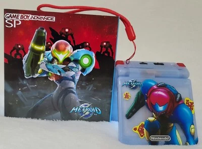 Nintendo Game Boy Advance SP X Metroid Boxed Backlit M2 IPS Screen Retro Console - Image 1 of 4