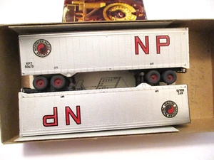 2 VINTAGE ATHEARN 5163 NP NORTHERN PACIFIC MODEL RAILROAD 40' TRAILERS HO SCALE - Picture 1 of 6