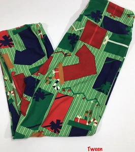 NEW TWEEN Lularoe Leggings pajamas Stocking Gift CHRISTMAS Holiday SIZE 0-12 - Picture 1 of 4