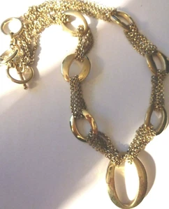 VTG MONET OVAL LINK AND CHAIN NECKLACE..SIGNED - Picture 1 of 3