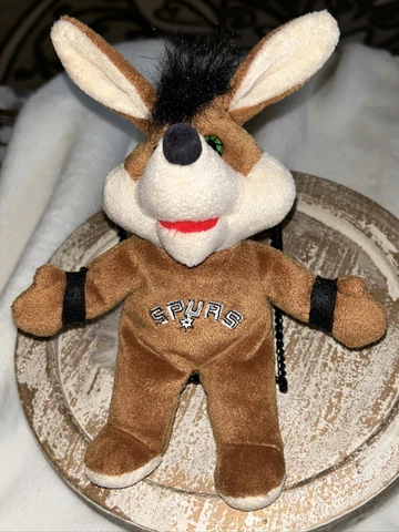 NBA San Antonio Spurs Coyote 2! Mascot Stuffed Animal 9” Embroidered Logos NEW Cover