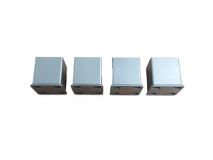 Möbelfuss 50mm Quadratisch 4 Stück 60.8270 Möbelbeine silber Kunststoff Fuss - Bild 1 von 7