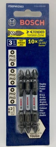 Bosch 3 Pc. Impact Tough 2.5 In. Phillips Double-Ended Bit Set ITDEPHV2503 - Picture 1 of 1