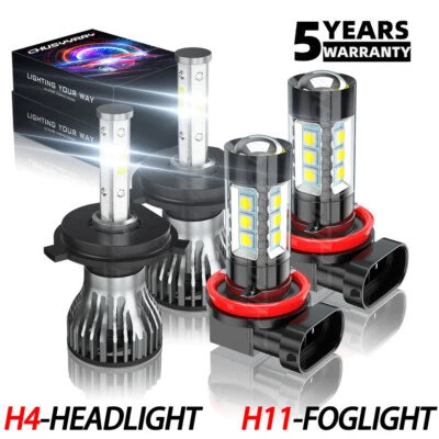 4X For Toyota HiAce 2006-2020 Combo 4-SIDE Headlight High/Low Beam + Fog Light - Image 1 of 4