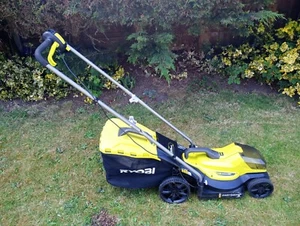 RYOBI OLM1833B 18V CORDLESS MOWER WITH BRAND NEW BATTERY AND CHARGER - Picture 1 of 7