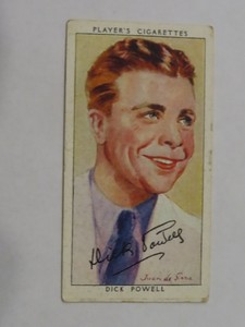 Vintage John Howard & Sons Film Stars Trading Card - #21 Dick Powell
