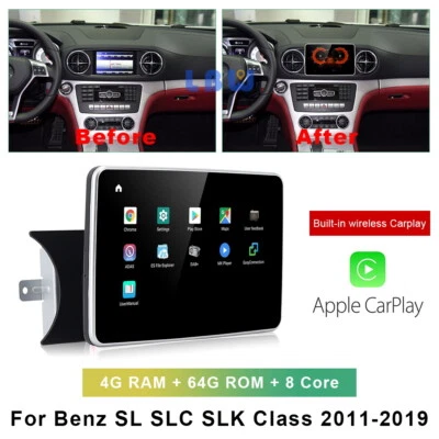 Android 13.0 Car GPS Wireless Carplay For Mercedes Benz SLK SLC SL Class R172 — 第 1/4 张图片