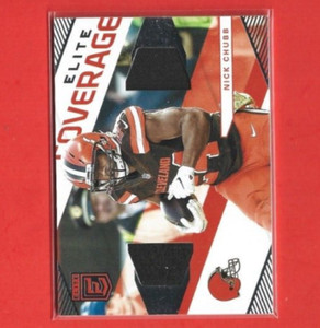 2019 Donruss Elite Nick Chubb Dual Player Worn Jersey Relic  EC-7