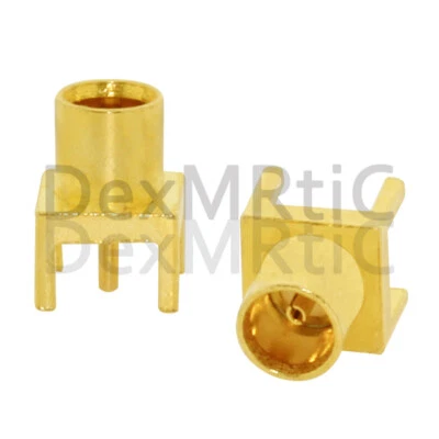 2PCS MCX Female Jack RF coax connetor PCB mount straight 75Ohm Goldplated NEW - Image 1 of 4