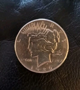1926 Peace Silver Dollar Coin Made Into A Brooch 27.30g Liberty & Eagle - Picture 1 of 3