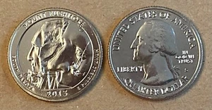USA: Mount Rushmore National Memorial Quarter 2013, South Dakota, Mint S - Bild 1 von 1