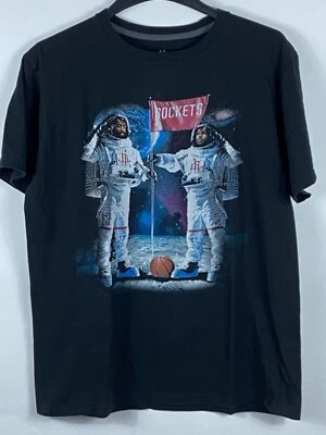 Camiseta Majestic Houston Rockets James Harden Chris Paul Gráfica Negra L F67 Foto 1 de 4