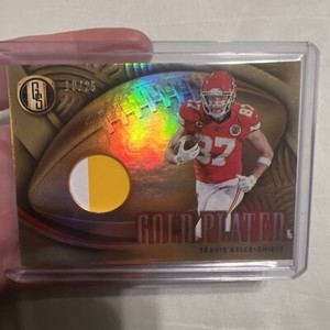 Travis Kelce Gold Plated 10/25 2022 Panini Gold Standard GP-TKE KC Chiefs