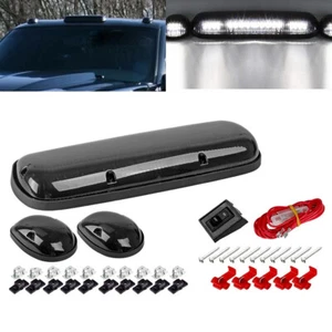 3PCS cab Marker Smoke overs + White LED for Chevy Silverado/GMC Sierra 2002-2007 - Picture 1 of 11