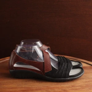 Naot Sandalen Damen Gr. EU 41 US 10 Braun Schwarz Papaki Leder Komfort Boho Schuhe - Bild 1 von 16