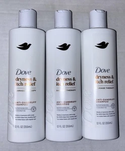 Dove Anti-Dandruff, Dryness & Itch Relief Shampoo 12 fl oz, Exp 11/26+ Lot Of 3 - Picture 1 of 1