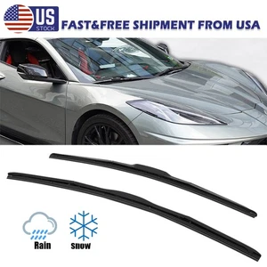 PARA CHEVROLET CORVETTE C8 COCHE PARABRISAS DELANTERO LLUVIA LIMPIAPARABRISAS 2020-2024 - Imagen 1 de 14