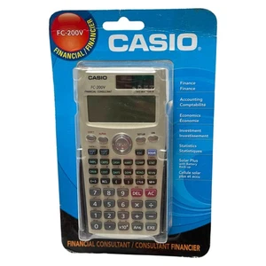 Casio Calculator FC-200V Financial Consultant New in Package - Imagen 1 de 7