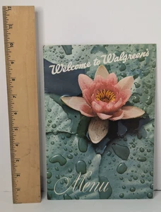 Menú de restaurante Walgreen’s Pharmacy 1949 vintage raro con inserto - Imagen 1 de 11