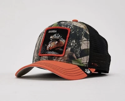 GOORIN BROS. The Farm Real Tree Mamba Trucker Hat Cap Camo/Orange 101-2236 NEW - Image 1 of 4