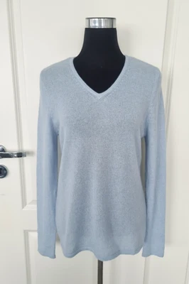 Traumhaft weicher Pure Cashmere 100% Kaschmir Pullover Gr. M 38 eisblau - Bild 1 von 4