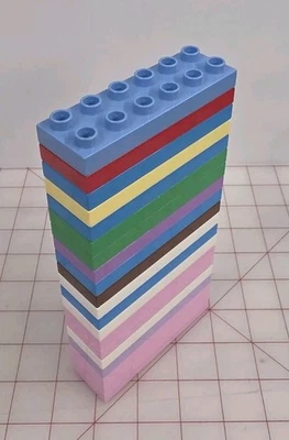 Lot of 20 Lego Duplo 2x6 Thin Plates Bricks Blocks assorted colors - Image 1 of 2