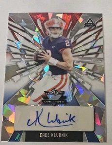 2022 Leaf Valiant Cade Klubnik Red White Blue Crystal Prismatic Auto JERSEY #2/5 - Picture 1 of 6