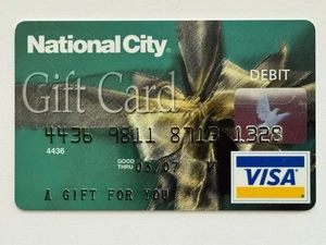 National City Debit Card▪️Expired in 2007▪️A Gift For You▪️Silver Bow - Picture 1 of 2