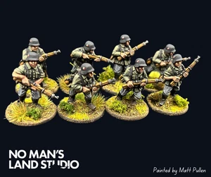 Bolt Action Fusileros Alemanes COMISIÓN 8X Hombres Armas Pro Pintado 28mm - Imagen 1 de 4