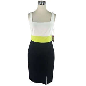 Vince Camuto Colorblock quadratischer Ausschnitt tailliert Etuikleid, 14 Neu mit Etikett - Bild 1 von 3