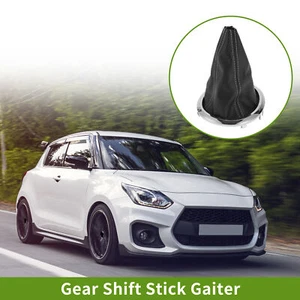 Car Gear Shift Stick Gaiter Chrome Silver Tone Black White for Suzuki Swift - Picture 1 of 7