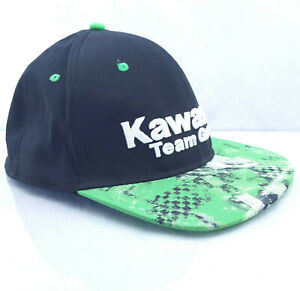 Kawasaki Team Green Black Fitted Hat Size S/M