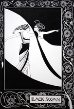 Decor POSTER.Home room Art.Interior Design.Black Swan deco B&W vintage.6945