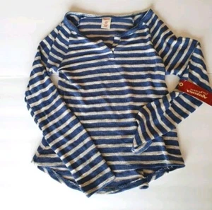 Arizona Jean Co Girls Striped Light Sweater Sz (S) 7/8. Crown Blue. New. - Picture 1 of 4