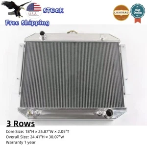 3Row Aluminum Radiator For 1971-1979 Dodge B100 B200 B300 Van V8&Core:18"X25.87" - Picture 1 of 10