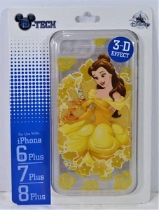 Disney Exclusive Belle 3-D Effect Apple Iphone 6S/7/8 Plus Clear Cellphone Case - Picture 1 of 2