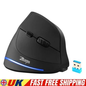 F-35 6 Keys Wireless Rechargeable 2400DPI Adjustable Vertical Mouse - Picture 1 of 12