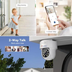 Ctronics 5MP Security Camera Outdoor, PTZ IP Surveillance Camera WIFI