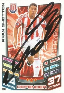 RYAN SHOTTON SIGNED STOKE 2012/2013 MATCH ATTAX TRADING CARD+COA - Picture 1 of 1