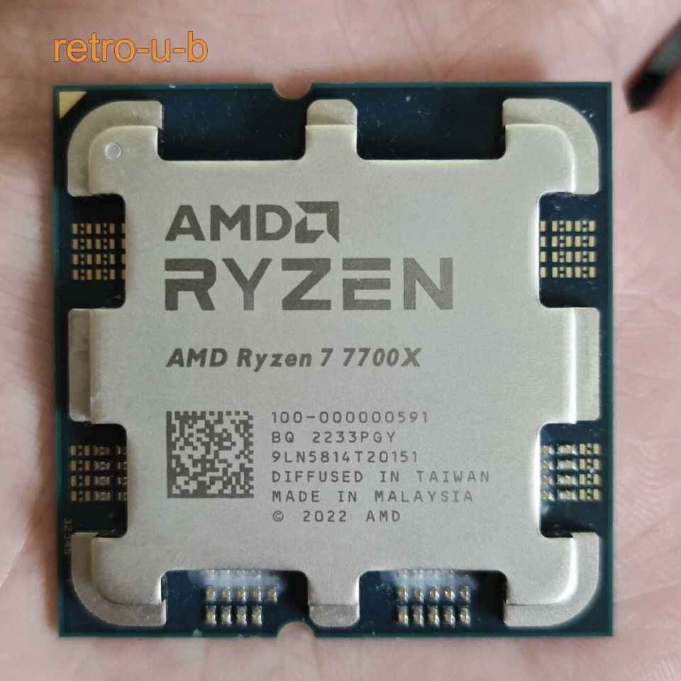 AMD Ryzen 7 7700X R7 7700X AM5 CPU Processor 4.5 GHz 8-Core 16-Thread 32MB 105W - Image 1 of 1