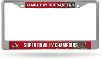 NEW RICO SUPER BOWL LV Champions TAMPA BAY BUCCANEERS License Plate Frame Brady Foto 1 de 4