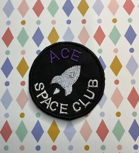 Embroidered iron on Pride patch: Ace Space Club. - Picture 1 of 2
