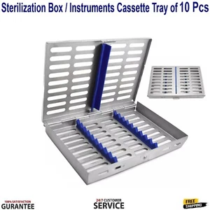 Bandeja de casete de esterilización para 10 instrumentos quirúrgicos dentales autoclave - Imagen 1 de 6