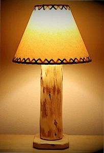 Sawtooth Mountain Little Log Lamp Cabin Lodge Lake Side Log Cabin Rustic Decor - Picture 1 of 1