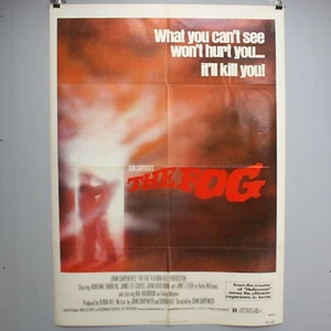 "Pósters de películas plegados de colección de 1980 The Fog John Carpenter 27"x41""" - Imagen 1 de 10