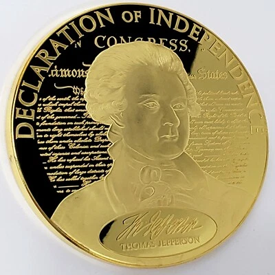 2014 Thomas Jefferson Founding Fathers Commemorative Proof 2-3/4" Coin BS7024 - Image 1 of 2